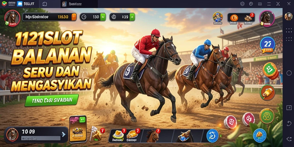 Tampilan gameplay balapan yang mendebarkan di 1121SLOT.