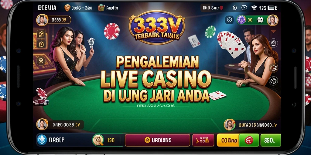 Tampilan layar gameplay Live Casino yang mendebarkan di 333V.