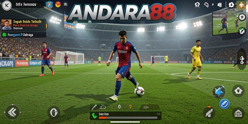 Tampilan menarik gameplay sepak bola di ANDARA88.