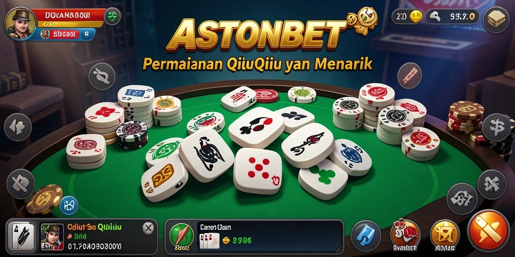 Tampilan menarik dari gameplay QiuQiu di ASTONBET.