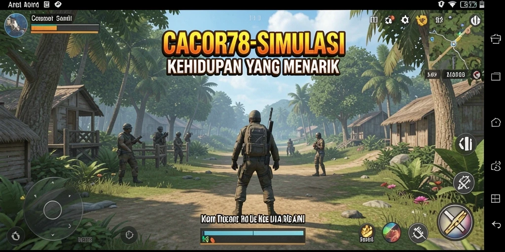 Tampilan gameplay <strong>CACOR78</strong> menampilkan simulasi kehidupan yang mendetail dan interaksi karakter yang dinamis.