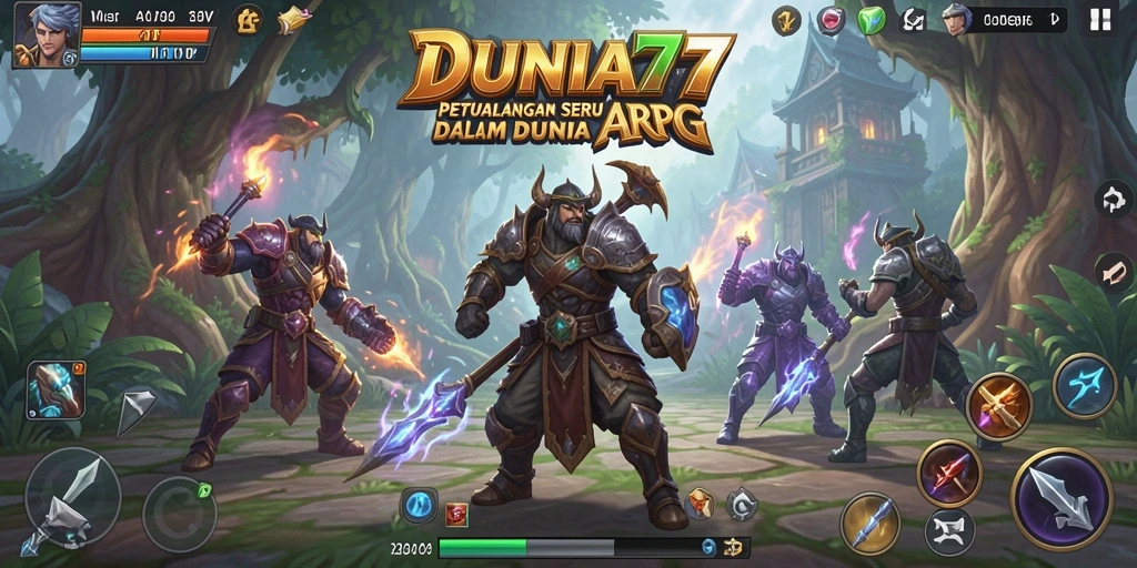Tampilan gameplay seru dari DUNIA77 dalam aksi ARPG.