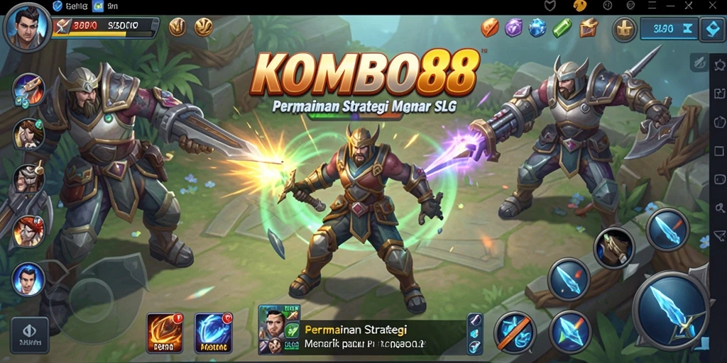 Tangkapan layar permainan KOMBO88 menampilkan pertarungan strategi yang seru.