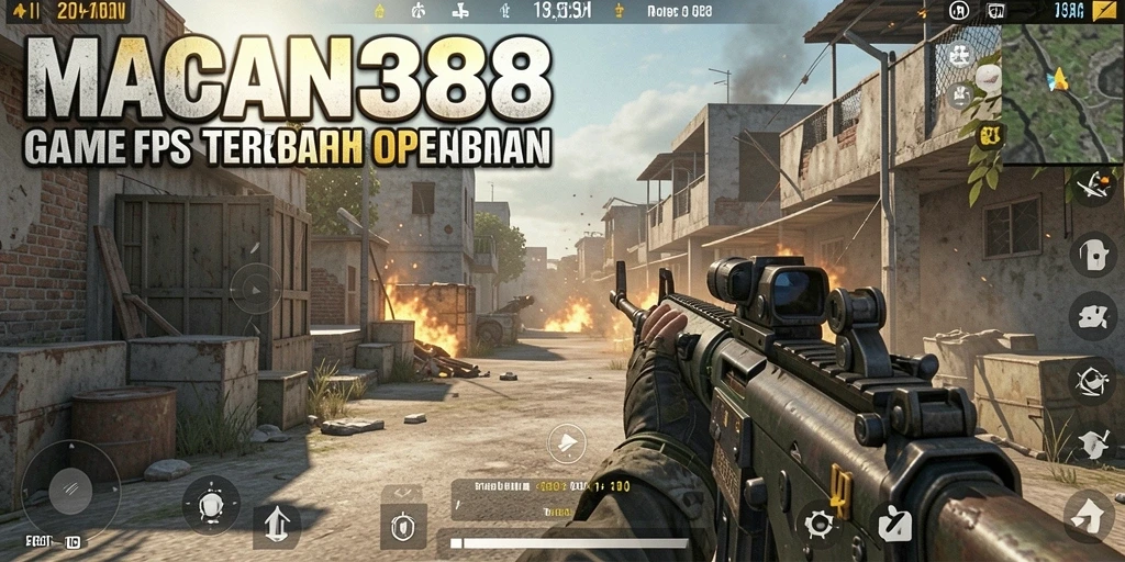 Screenshot yang menunjukkan aksi intens dalam gameplay FPS.