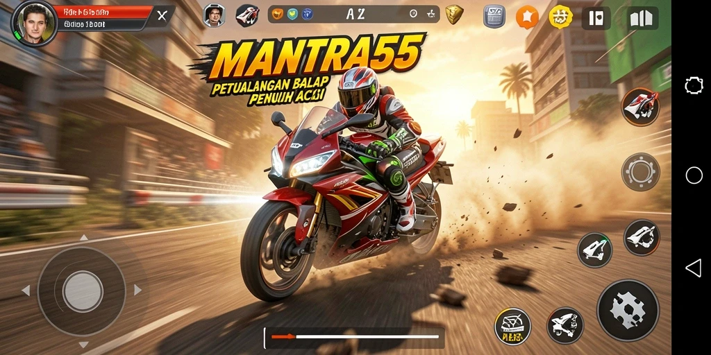 Gameplay balap motor yang mendebarkan dan visual menakjubkan.