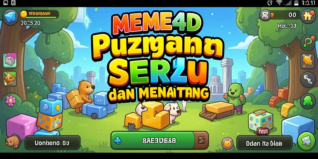 Gambaran gameplay puzzle yang seru dan menantang di MEME4D.