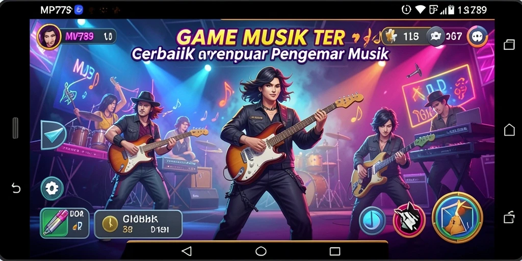 Tampilan gameplay seru dalam aplikasi MVP789 yang membuat bermain musik jadi menyenangkan.