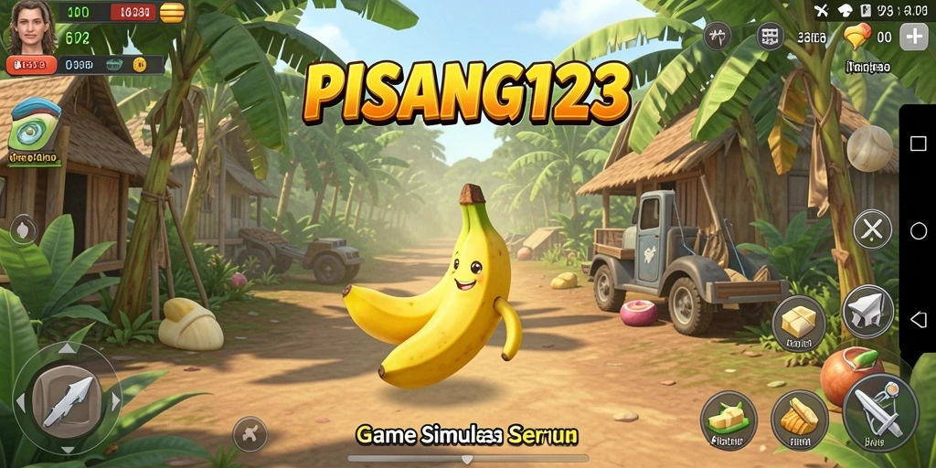 Tampilan gameplay seru dalam PISANG123 yang mendebarkan.