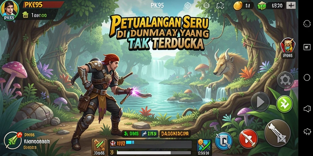 Tampilan gameplay PK95 yang menegangkan dalam petualangan yang penuh aksi.