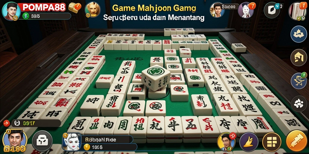 Tampilan gameplay Mahjong yang menarik dan penuh tantangan.