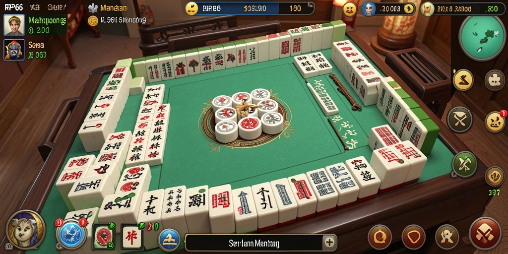 Tampilan gameplay Mahjong yang menarik dan menantang di RP66.
