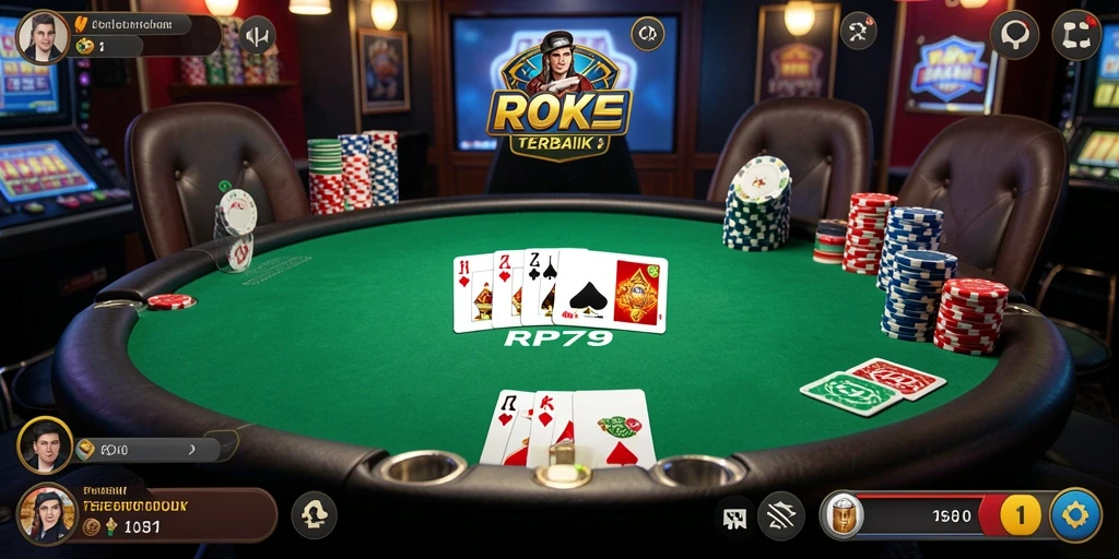 Tampilan screenshot RP79 dengan gameplay Poker yang mendebarkan.