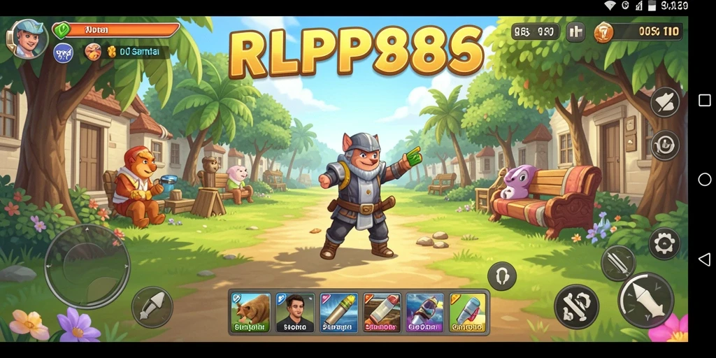 Tangkapan layar utama RP886 menampilkan gameplay yang seru dan menarik.