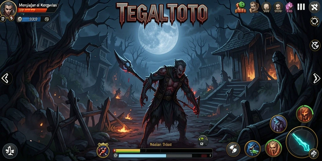 Screenshot menampilkan aksi menegangkan dalam gameplay Horror TEGALTOTO.