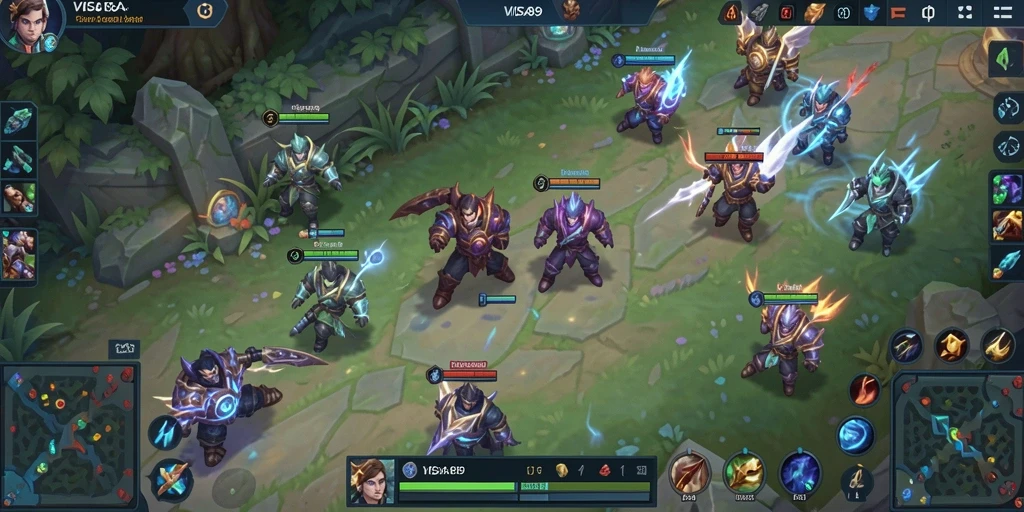 Screenshot gameplay VISA89 menampilkan pertarungan seru dan karakter unik.