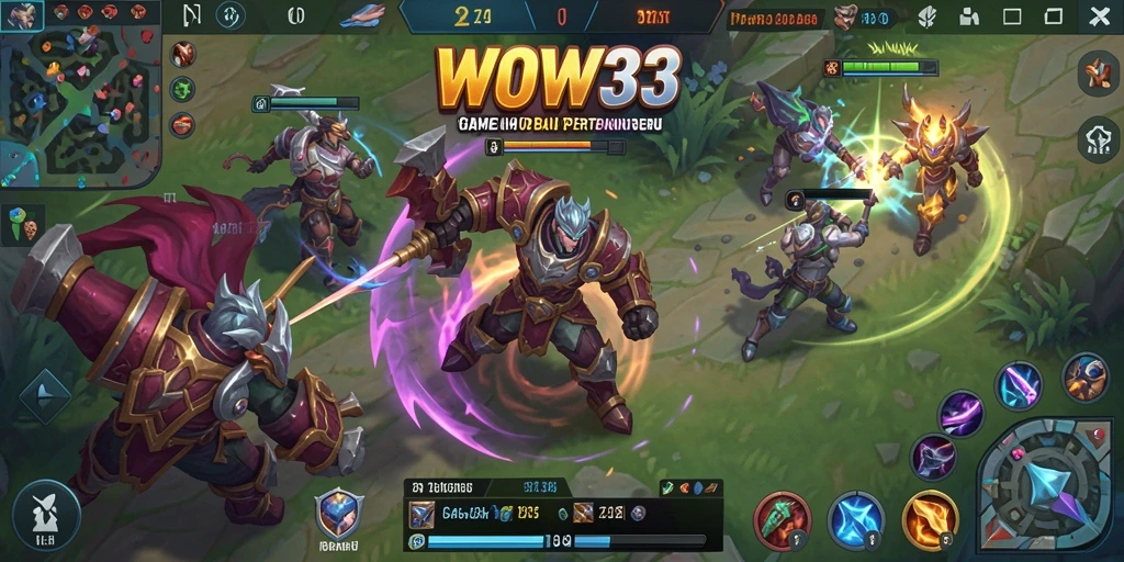 Gameplay seru dengan pertarungan intense di arena MOBA.