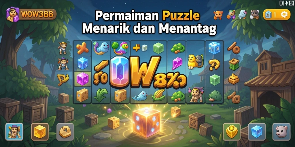 Screenshot utama WOW388 menampilkan gameplay Puzzle yang seru dan menantang.