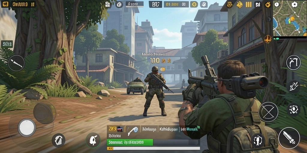 Tangkapan layar gameplay ZK9 menampilkan aktivitas simulasi kehidupan yang seru.